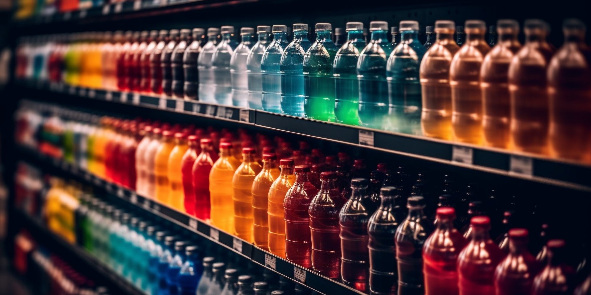 drinks lined up on a grocery store shelf case study image 